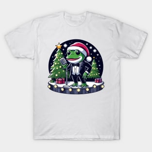 Singing Frog Christmas T-Shirt